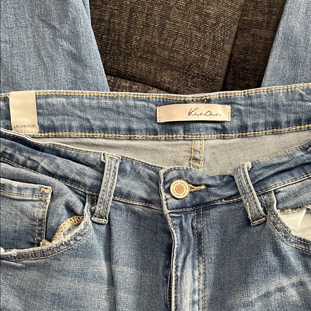 KanCan Light Blue Ripped Skinny Jeans - Picture 3 of 4